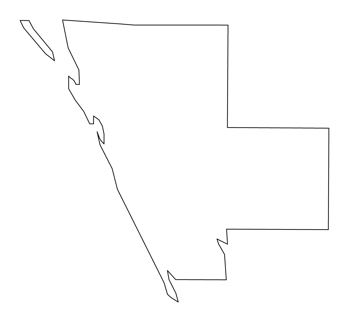 Mapa de contorno de Sarasota, Florida.