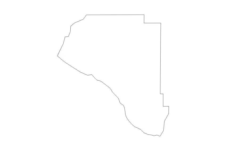 Outline map of Taylor County, Florida with subdivision borders and rivers.