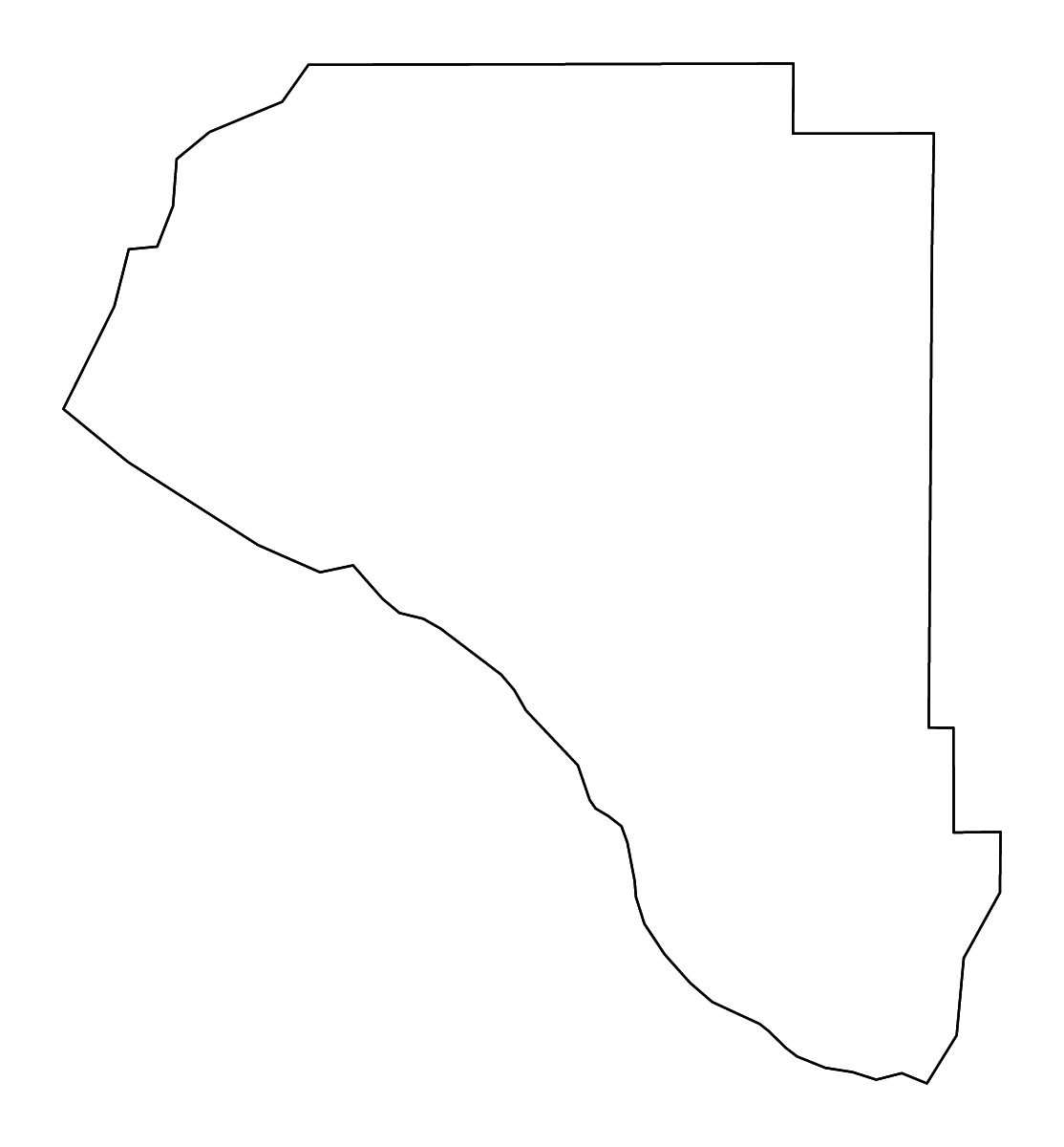 Mapa de contorno de Taylor, Florida con ríos.