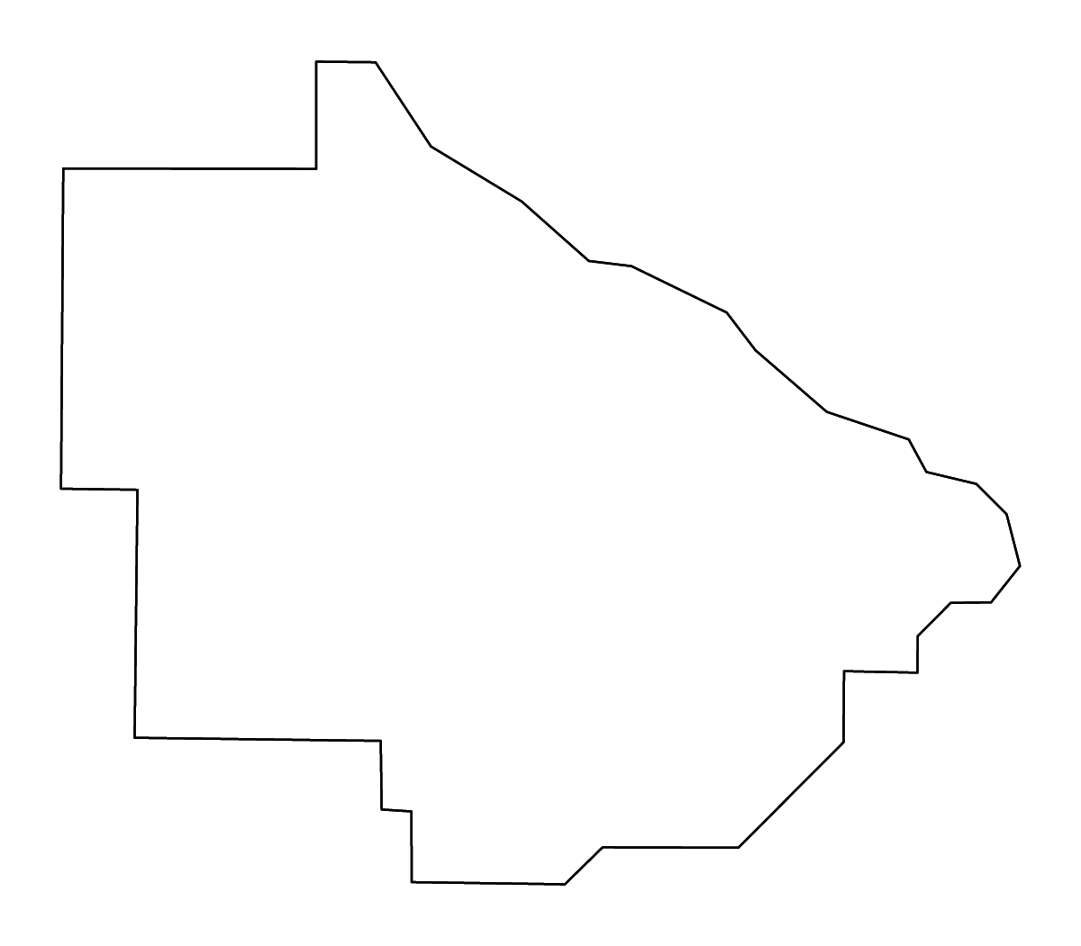 Mapa de contorno de Bacon, Georgia con ríos.