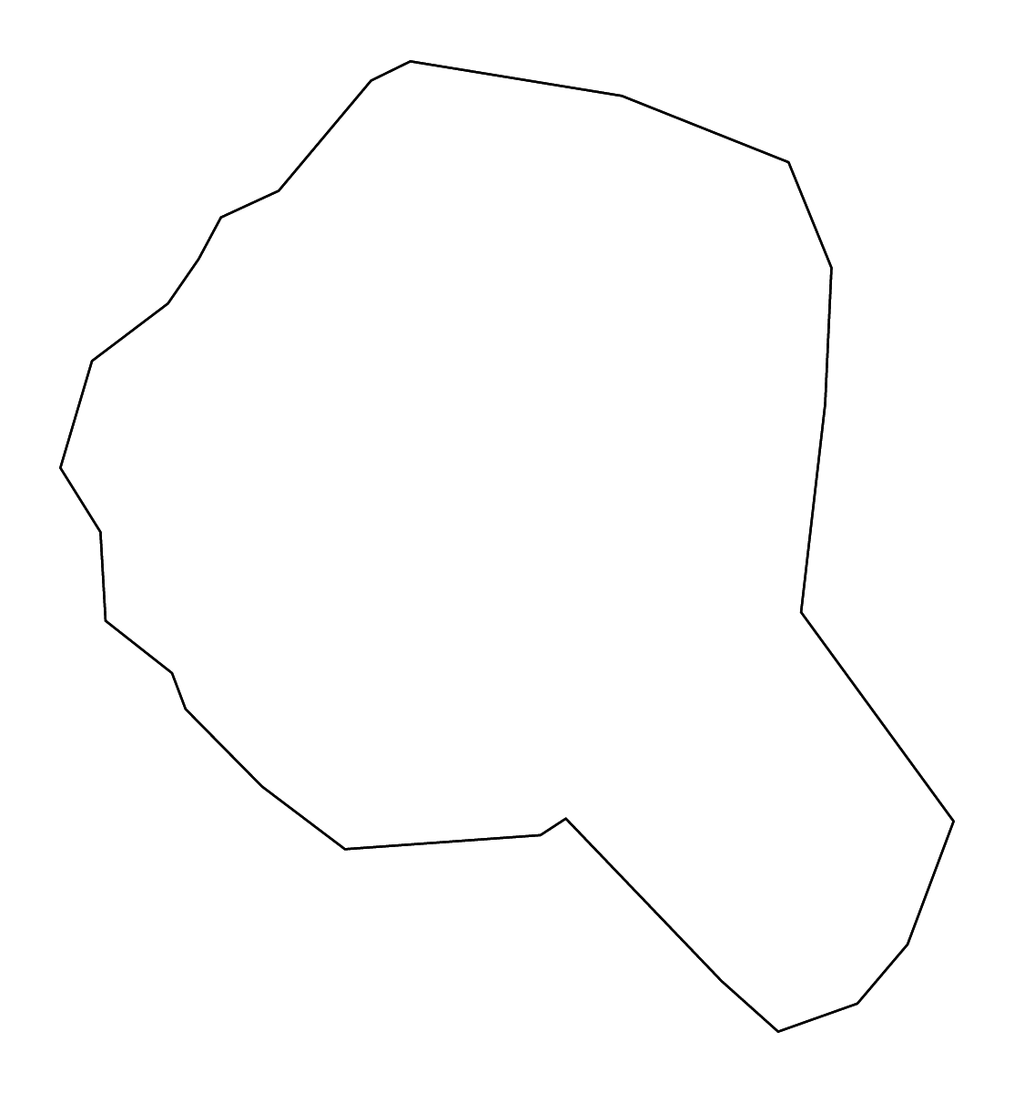 Carte de contour de Banks, Georgia avec rivières.