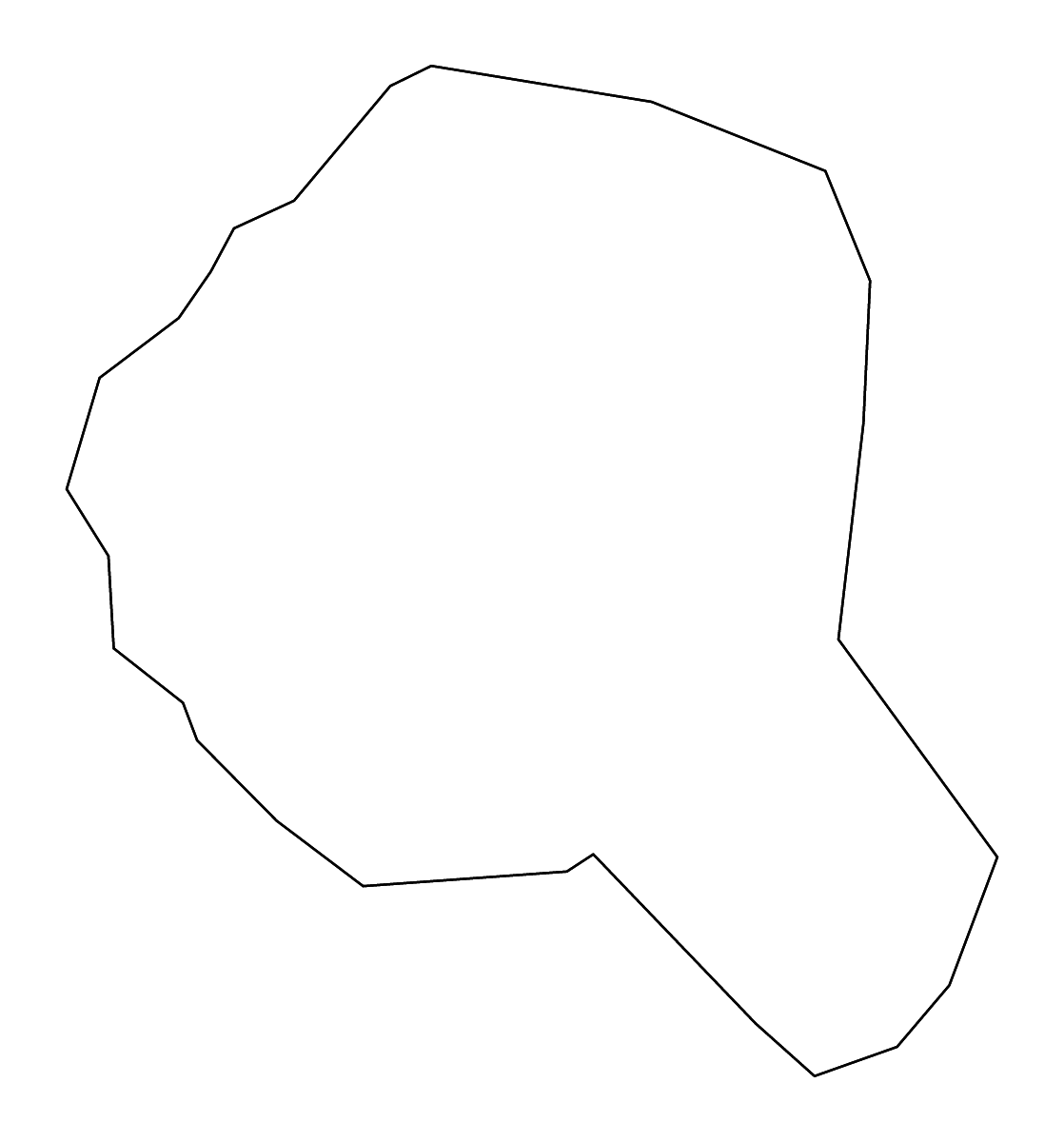 Carte de contour de Banks, Georgia avec rivières.