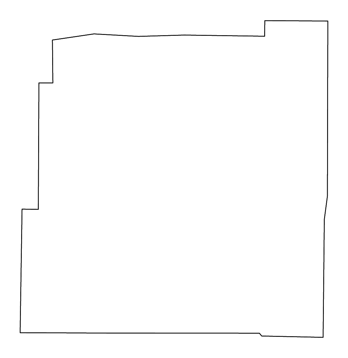 Mapa de contorno de Bartow, Georgia con ríos.
