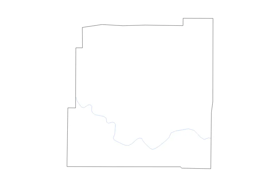 Carte de Bartow, Georgia de type contour et rivières pour Amérique du Nord, montrant contour et rivières avec des limites nettes.