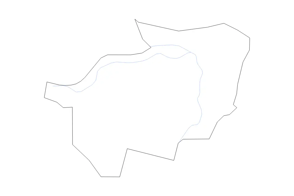 Mapa de Brantley, Georgia de tipo contorno y ríos para América del Norte, con contorno y ríos con límites limpios.