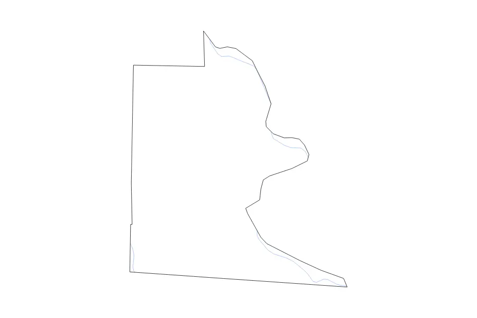 Carte de Brooks, Georgia de type contour et rivières pour Amérique du Nord, montrant contour et rivières avec des limites nettes.