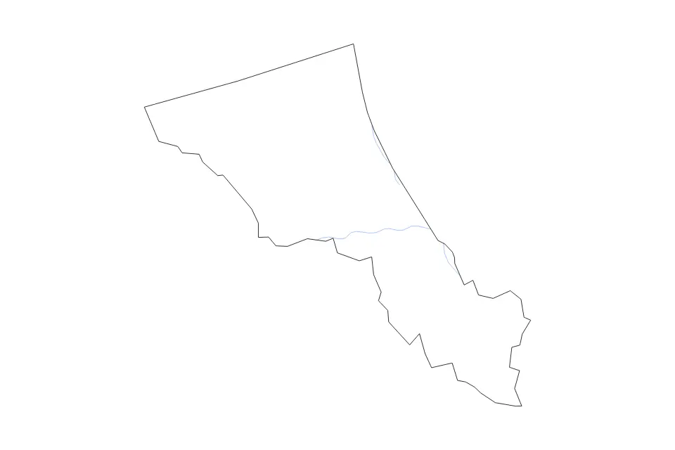 Carte de Bryan, Georgia de type contour et rivières pour Amérique du Nord, montrant contour et rivières avec des limites nettes.
