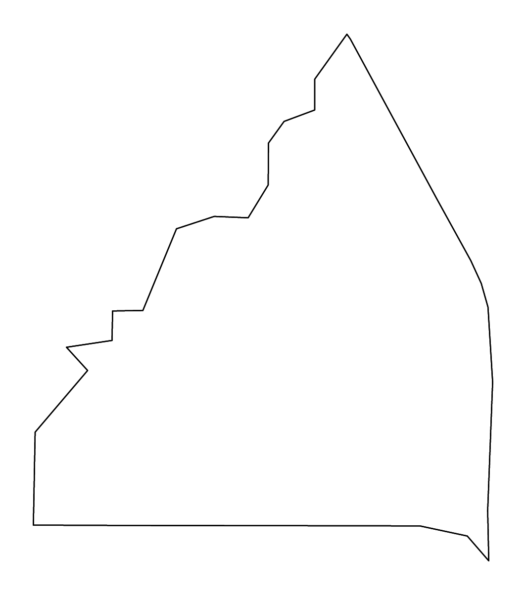 Mapa de contorno de Butts, Georgia con ríos.
