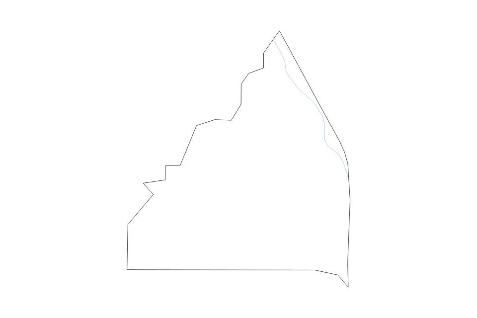 Mapa de Butts, Georgia de tipo contorno y ríos para América del Norte, con contorno y ríos con límites limpios.