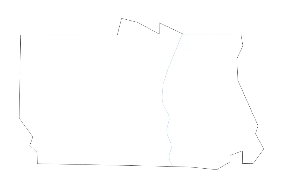 Carte de Calhoun, Georgia de type contour et rivières pour Amérique du Nord, montrant contour et rivières avec des limites nettes.