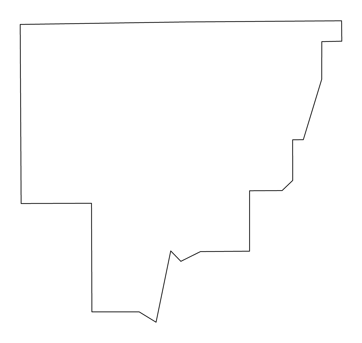 Mapa de contorno de Catoosa, Georgia.