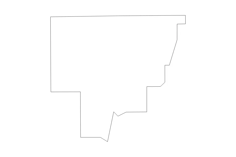 Carte de Catoosa, Georgia de type contour pour Amérique du Nord, montrant contour avec des limites nettes.
