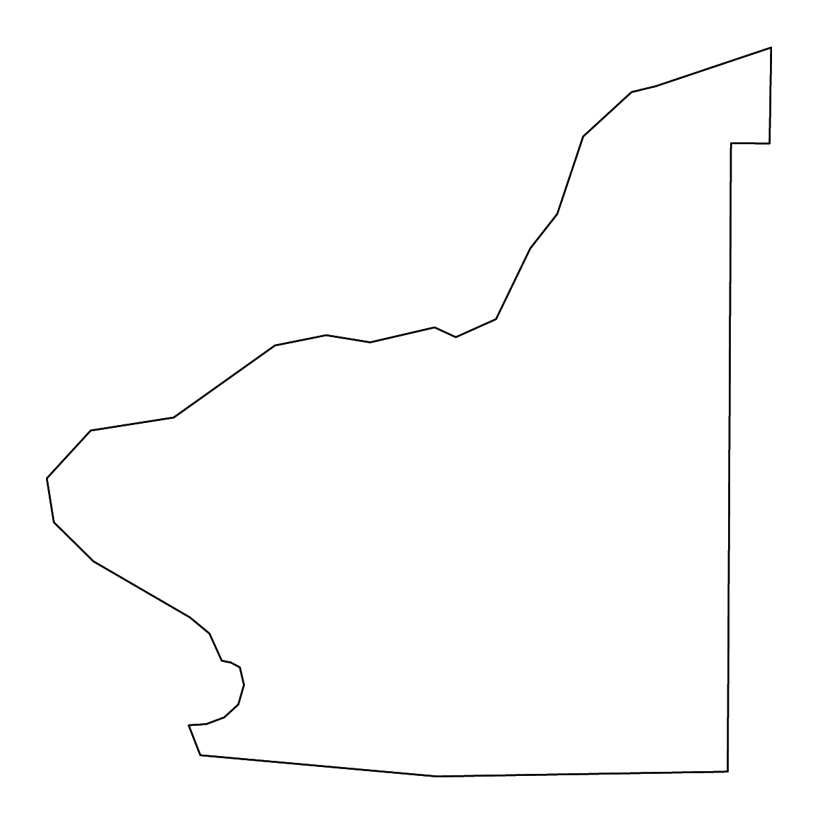 Mapa de contorno de Chattahoochee, Georgia con ríos.