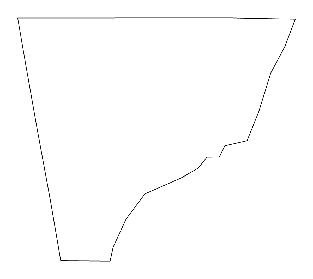 Mapa de contorno de Chattooga, Georgia.