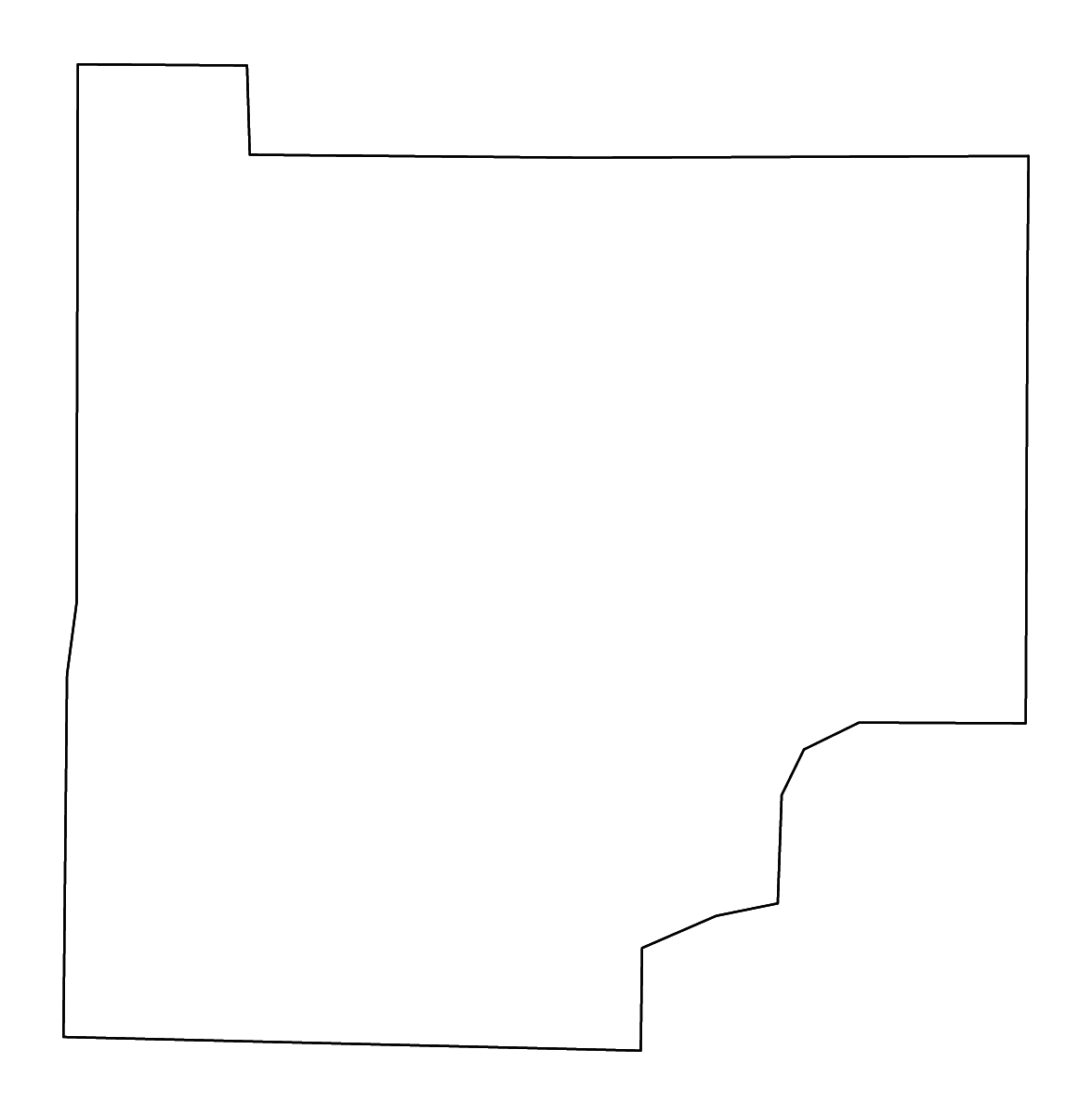 Mapa de contorno de Cherokee, Georgia con ríos.