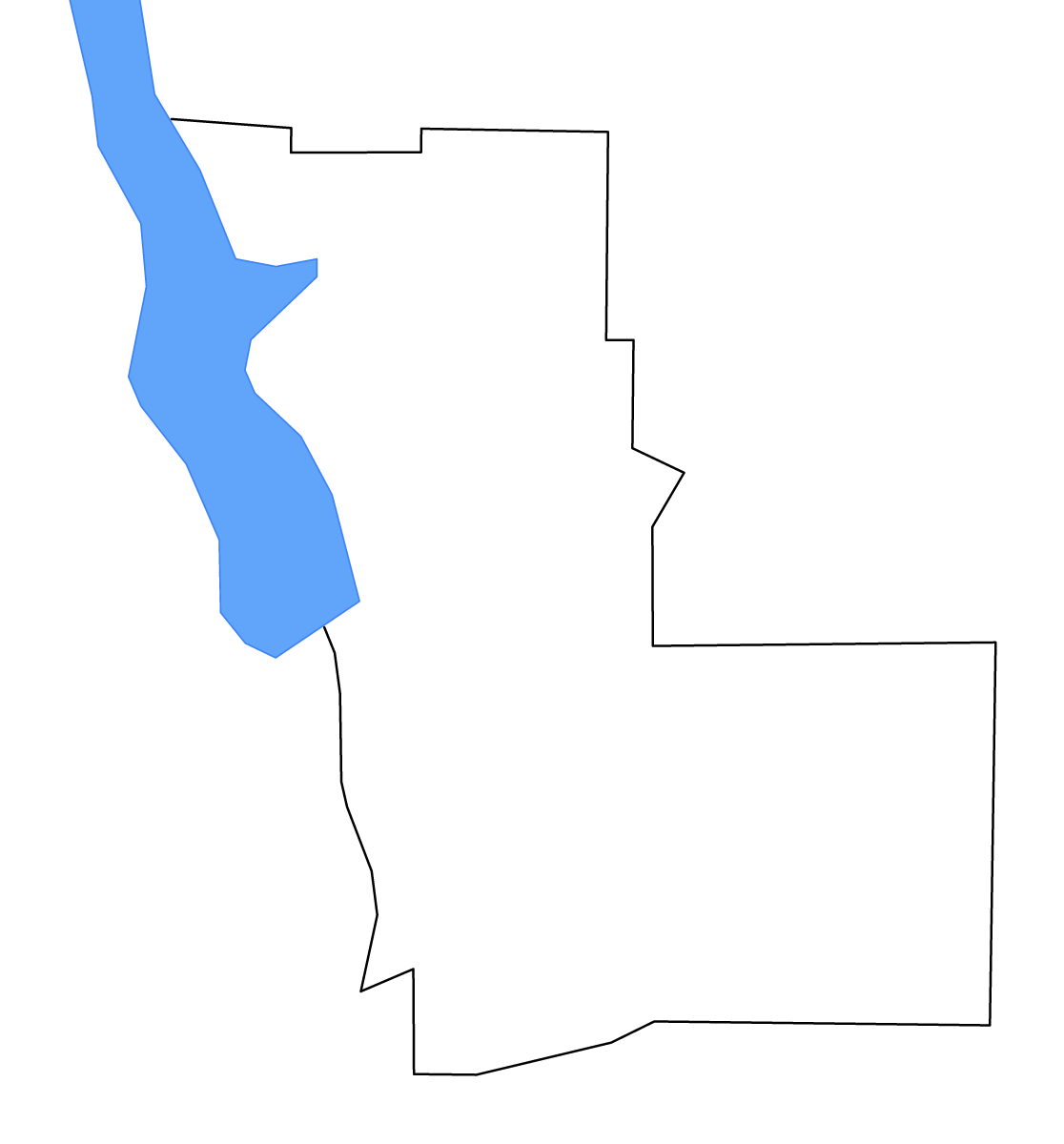 Carte de contour de Clay, Georgia avec lacs.