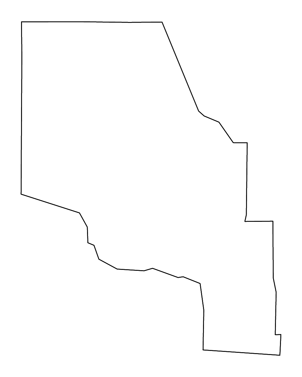 Carte de contour de Clinch, Georgia avec rivières.