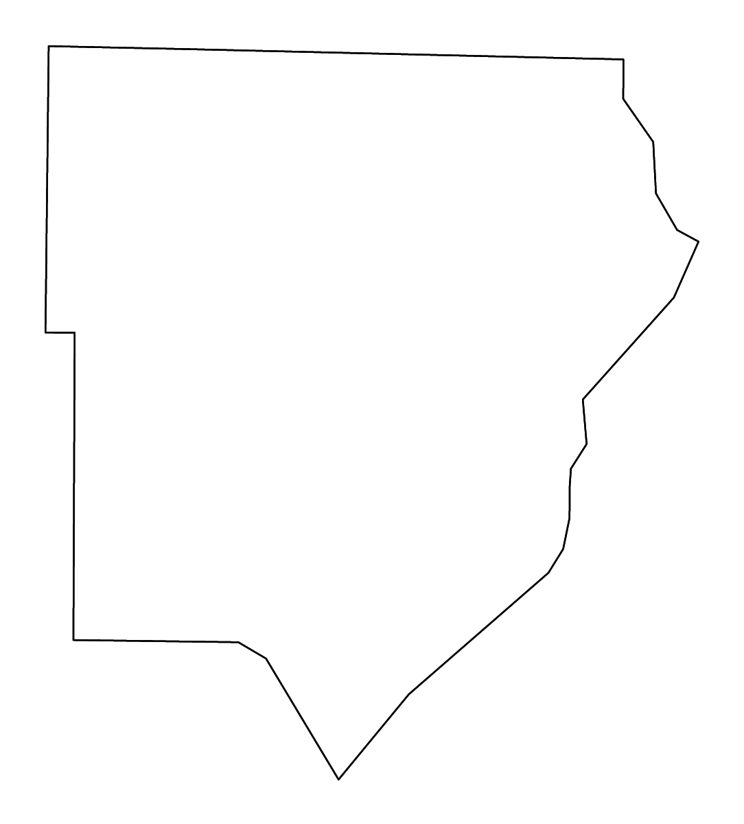 Mapa de contorno de Cobb, Georgia con ríos.