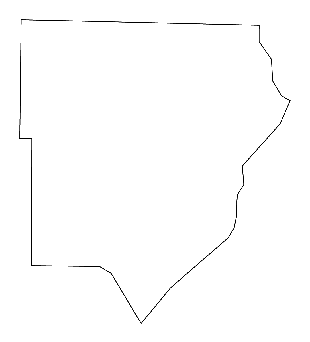 Carte de contour de Cobb, Georgia avec rivières.