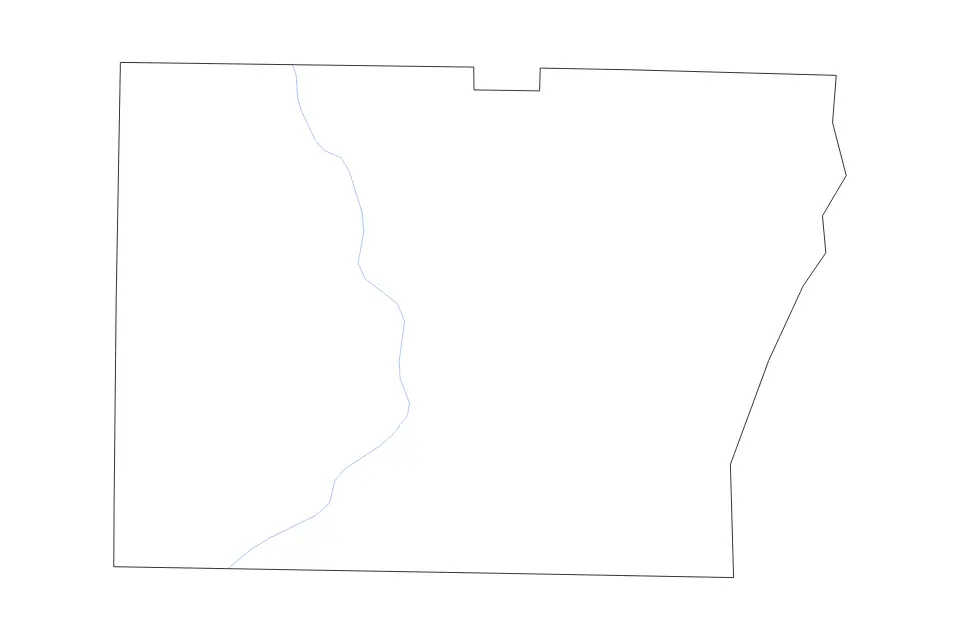 Mapa de Colquitt, Georgia de tipo contorno y ríos para América del Norte, con contorno y ríos con límites limpios.