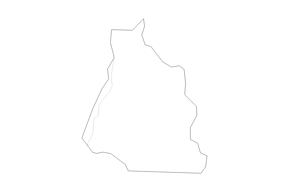 Carte de Cook, Georgia de type contour et rivières pour Amérique du Nord, montrant contour et rivières avec des limites nettes.