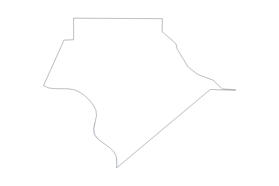 Mapa de Crawford, Georgia de tipo contorno y ríos para América del Norte, con contorno y ríos con límites limpios.