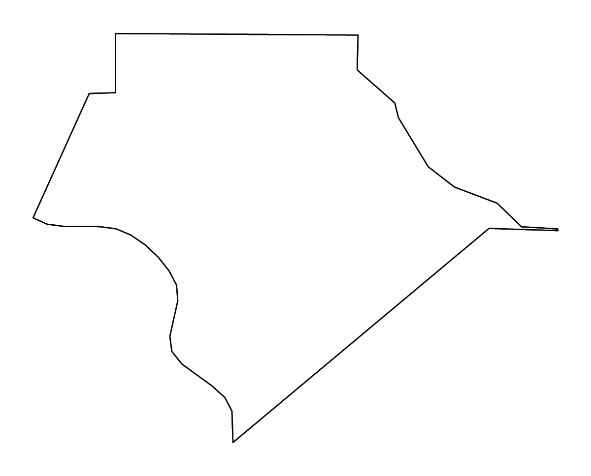 Carte de contour de Crawford, Georgia avec rivières.
