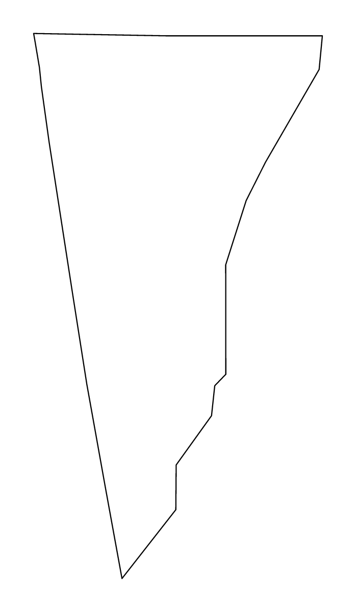 Mapa de contorno de Dade, Georgia.