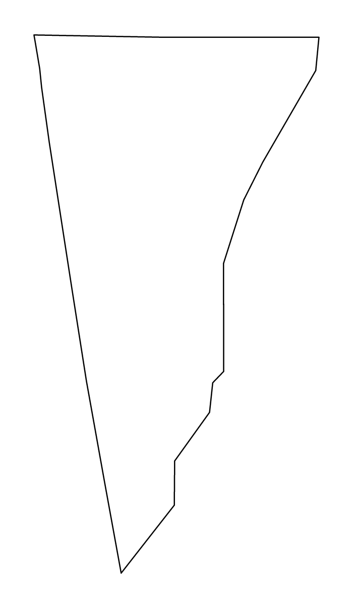 Mapa de contorno de Dade, Georgia.