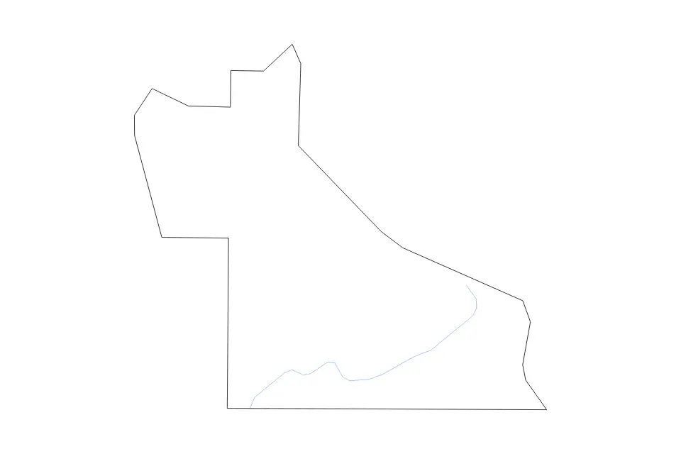 Carte de Dawson, Georgia de type contour et rivières pour Amérique du Nord, montrant contour et rivières avec des limites nettes.
