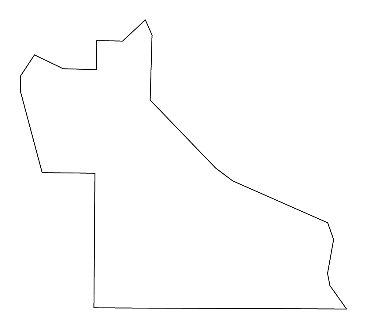 Carte de contour de Dawson, Georgia avec rivières.