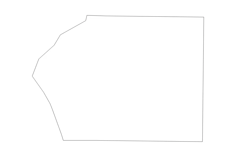 Carte de Dooly, Georgia de type contour pour Amérique du Nord, montrant contour avec des limites nettes.