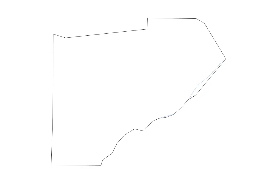 Carte de Douglas, Georgia de type contour et rivières pour Amérique du Nord, montrant contour et rivières avec des limites nettes.