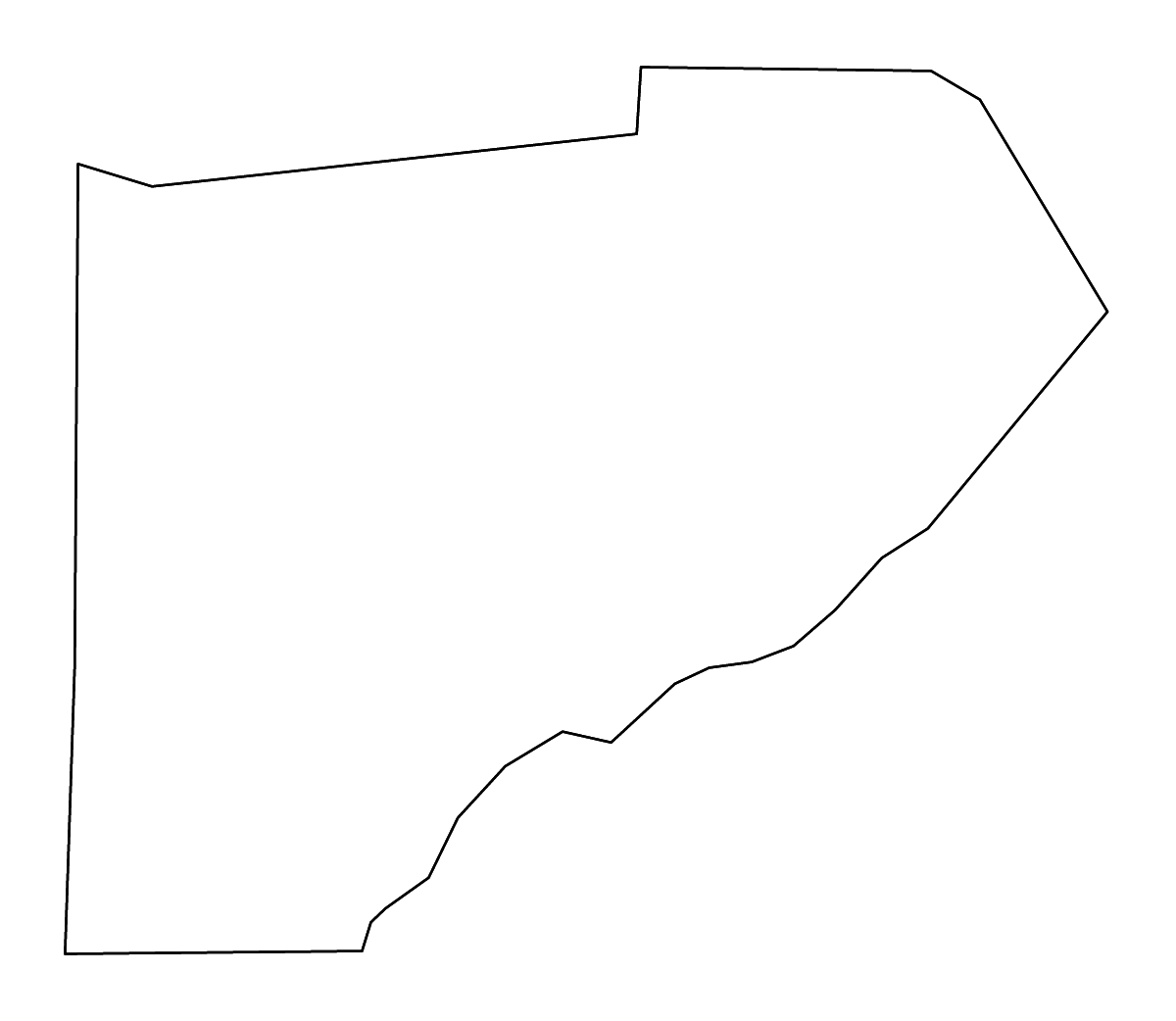 Mapa de contorno de Douglas, Georgia con ríos.