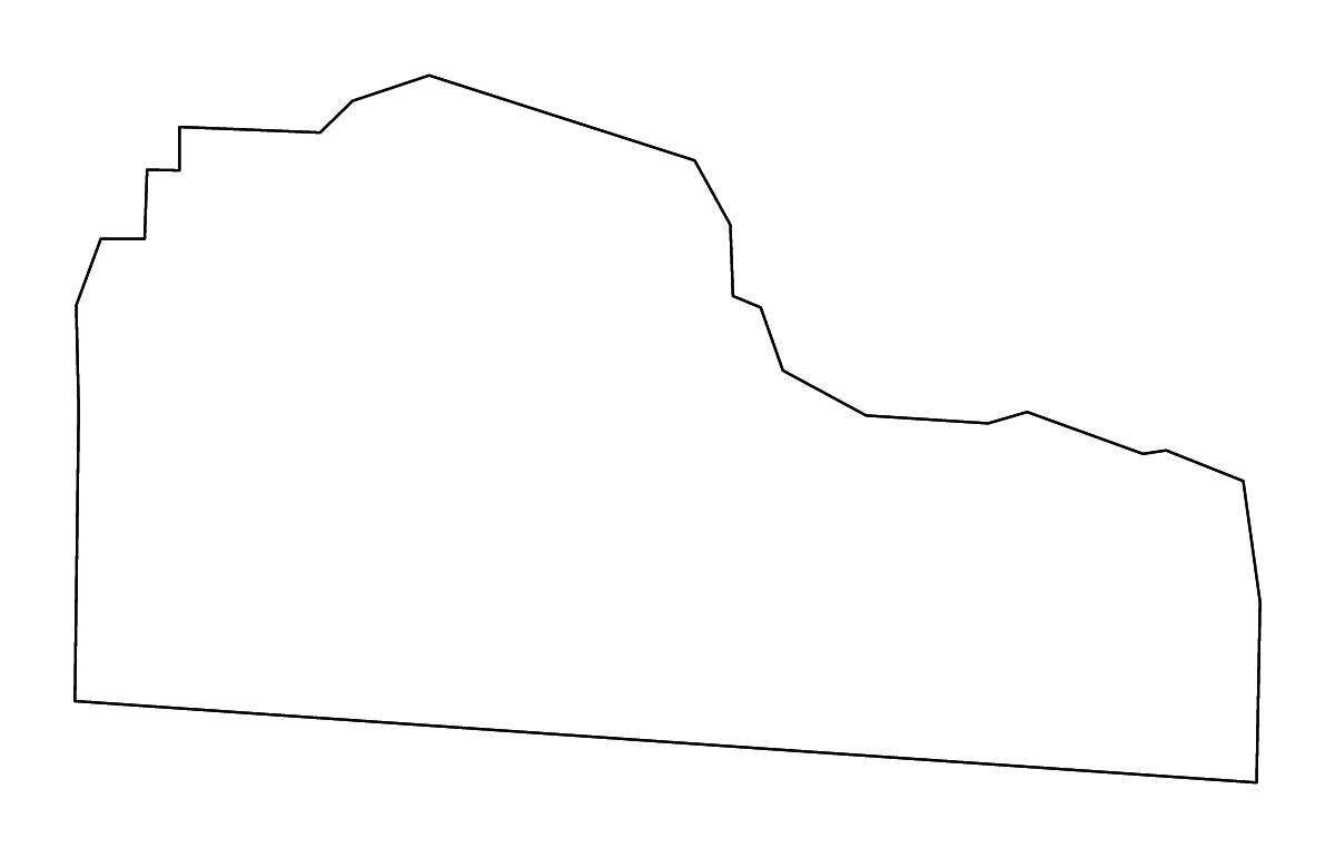 Carte de contour de Echols, Georgia avec rivières.