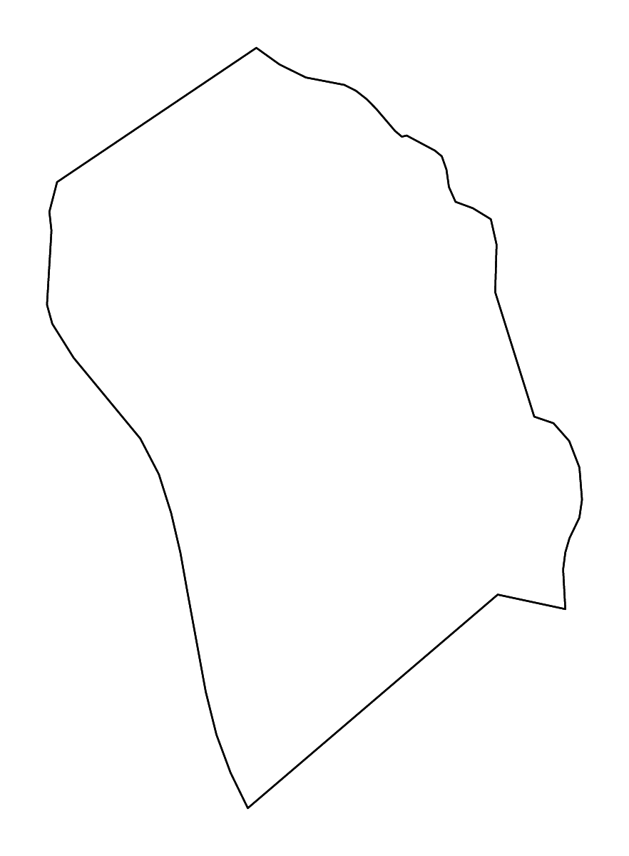 Carte de contour de Effingham, Georgia avec rivières.