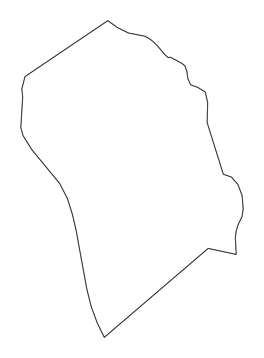Mapa de contorno de Effingham, Georgia con ríos.