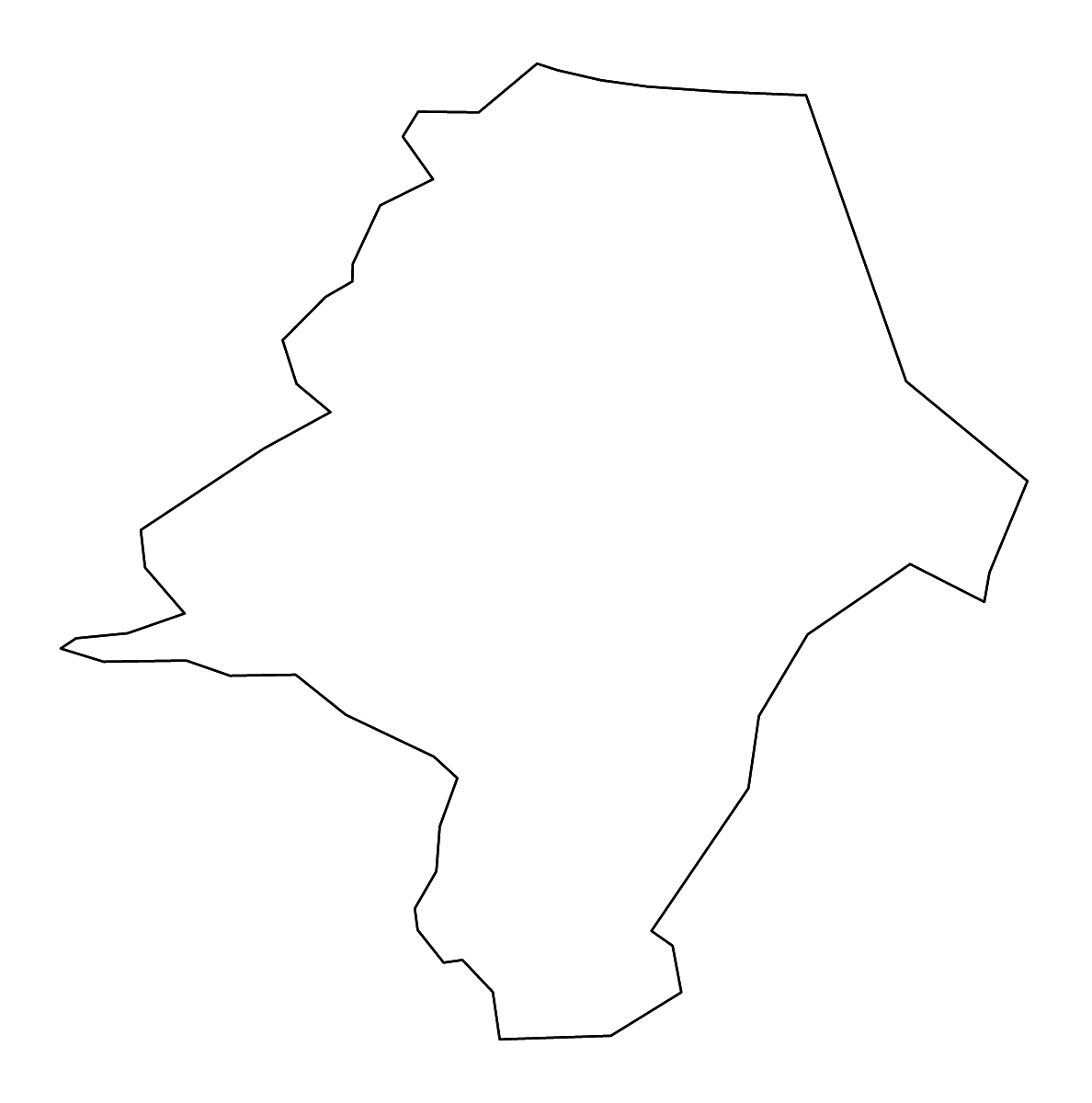 Mapa de contorno de Emanuel, Georgia con ríos.