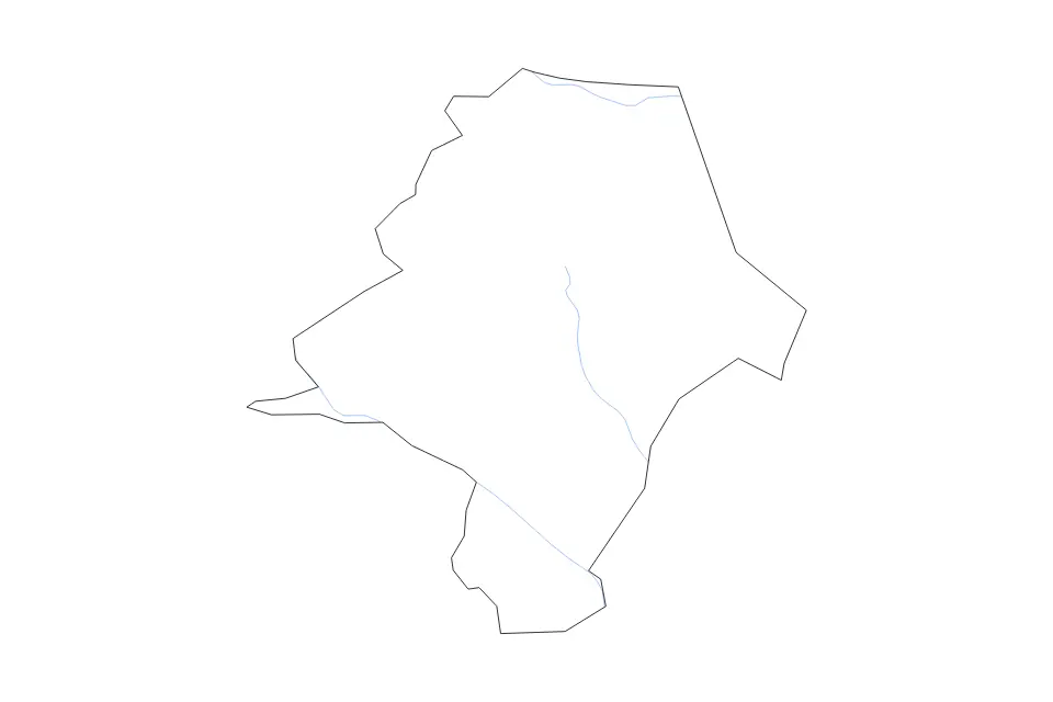 Carte de Emanuel, Georgia de type contour et rivières pour Amérique du Nord, montrant contour et rivières avec des limites nettes.