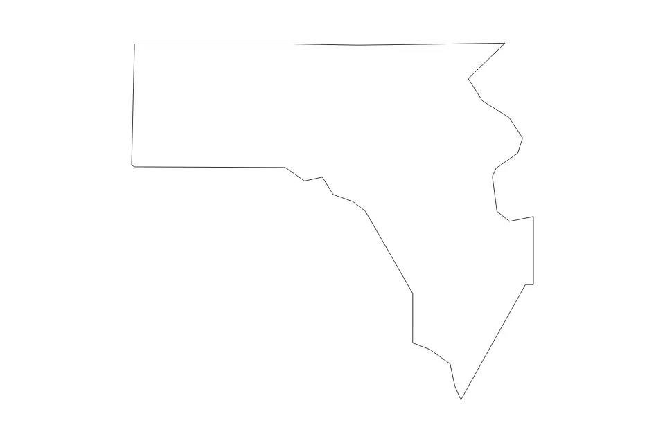 Mapa de Fannin, Georgia de tipo contorno para América del Norte, con contorno con límites limpios.