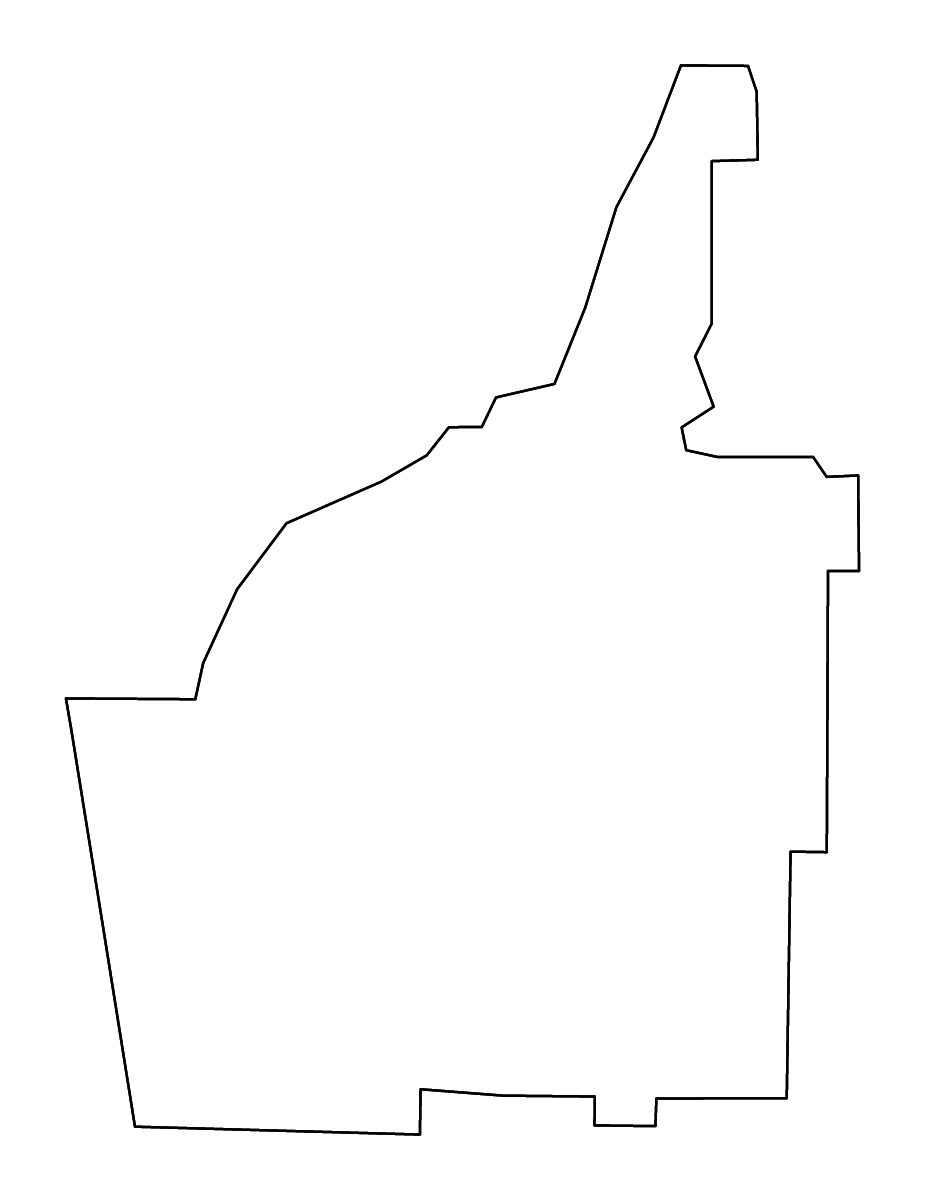 Mapa de contorno de Floyd, Georgia con ríos.