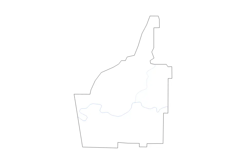 Carte de Floyd, Georgia de type contour et rivières pour Amérique du Nord, montrant contour et rivières avec des limites nettes.