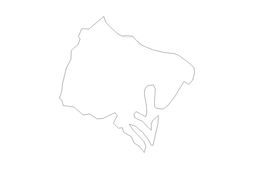 Mapa de Glynn, Georgia de tipo contorno y ríos para América del Norte, con contorno y ríos con límites limpios.
