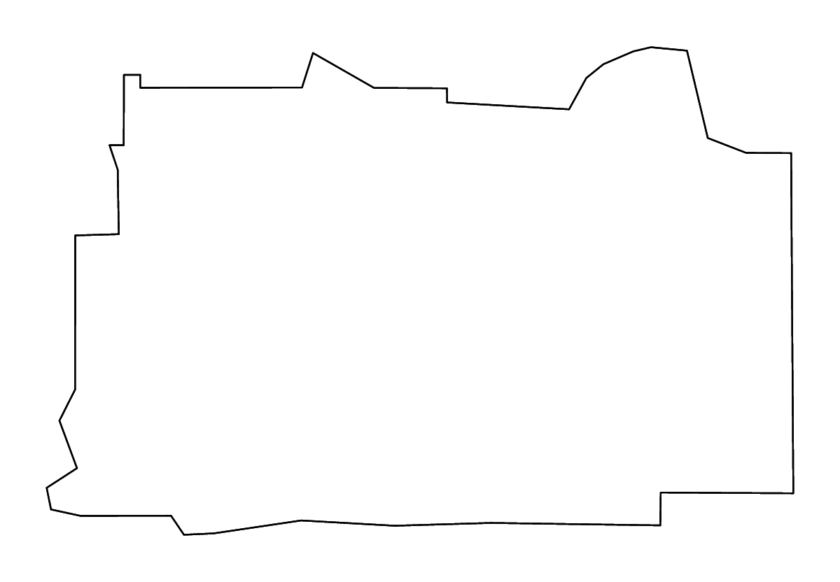 Mapa de contorno de Gordon, Georgia con ríos.
