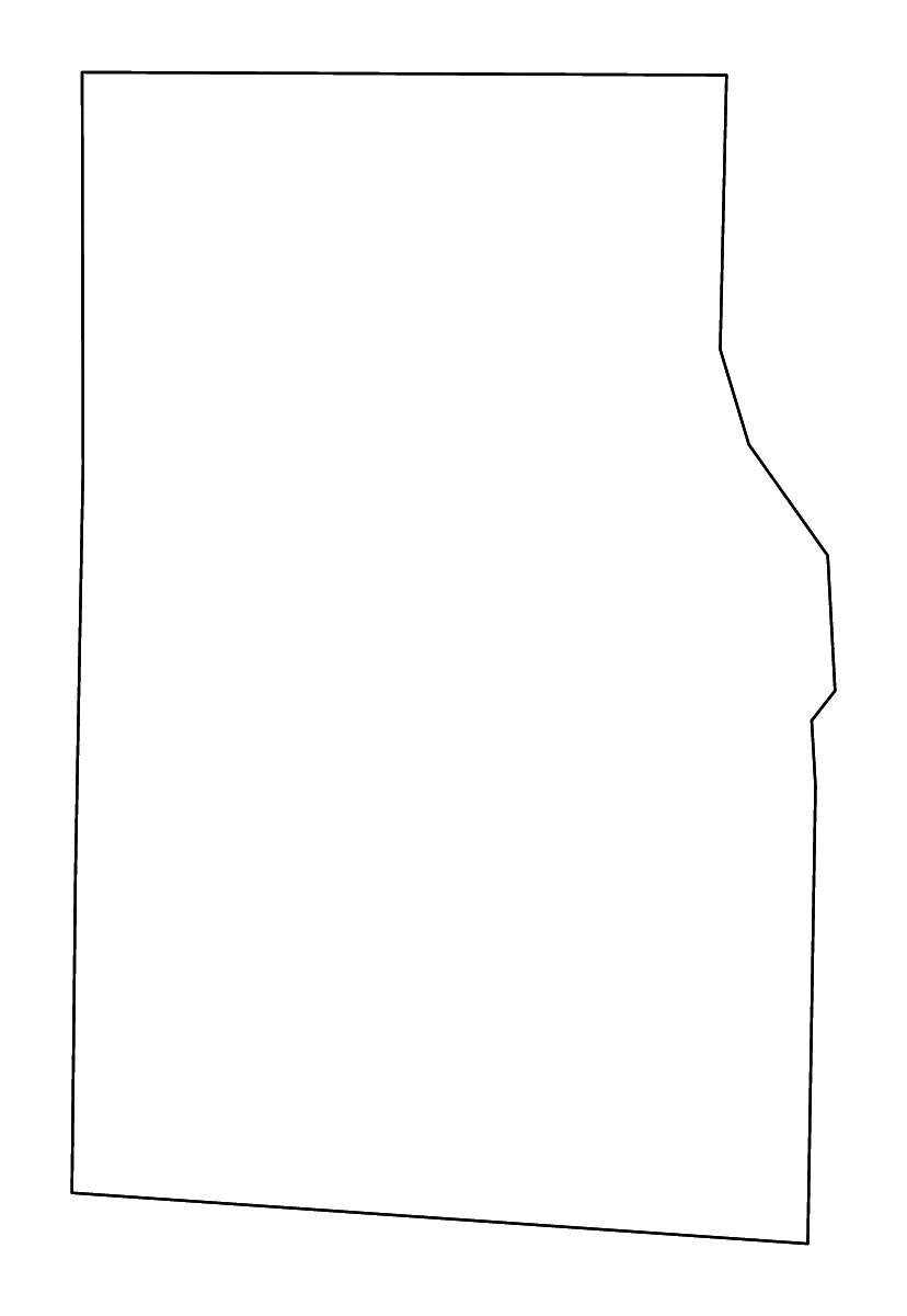 Mapa de contorno de Grady, Georgia con ríos.
