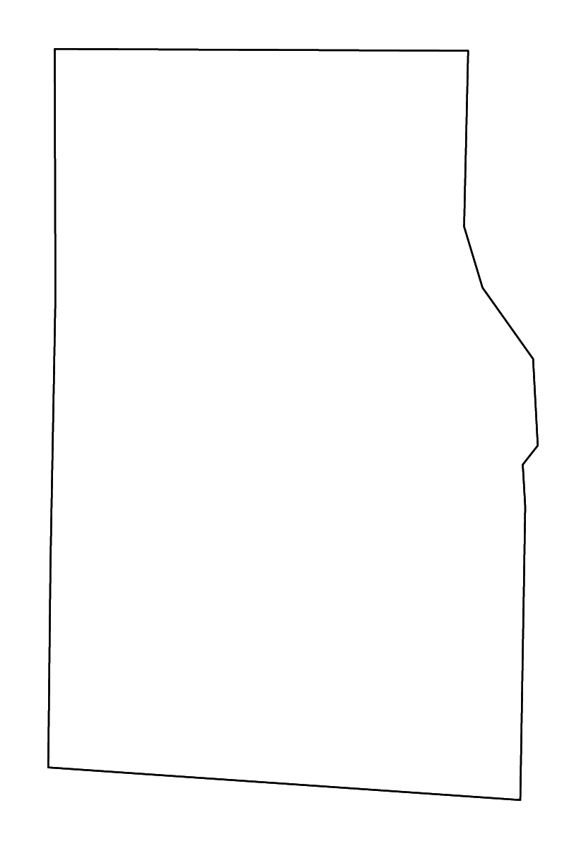 Mapa de contorno de Grady, Georgia con ríos.