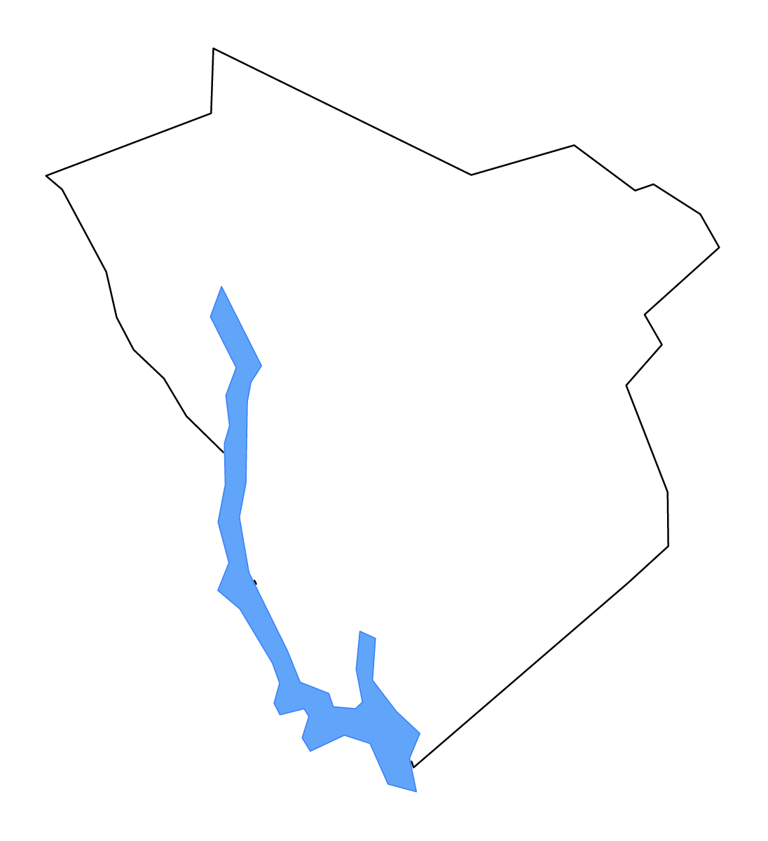 Mapa de contorno de Greene, Georgia con lagos y ríos.