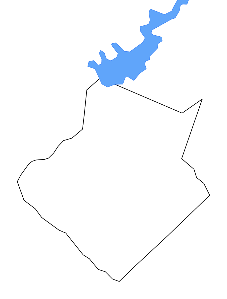 Mapa de contorno de Gwinnett, Georgia con lagos y ríos.