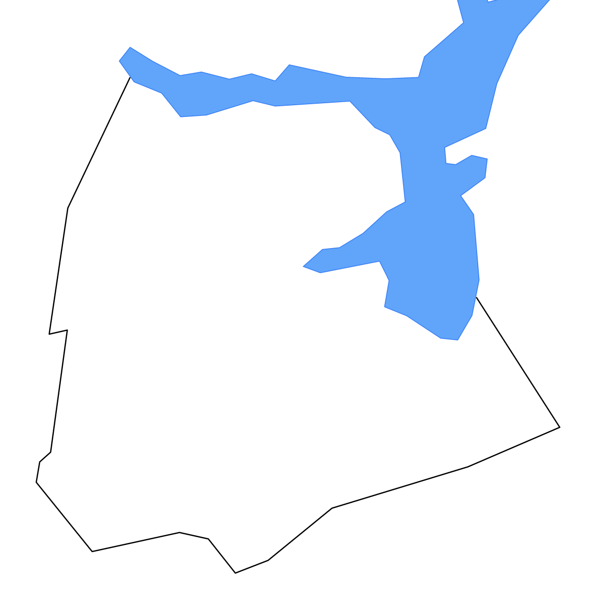 Mapa de contorno de Hart, Georgia con lagos y ríos.