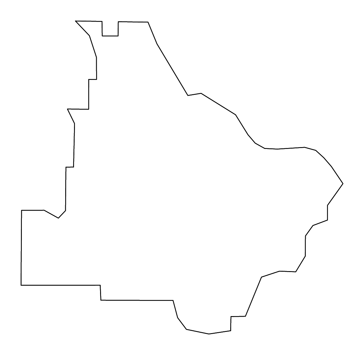 Mapa de contorno de Henry, Georgia con ríos.